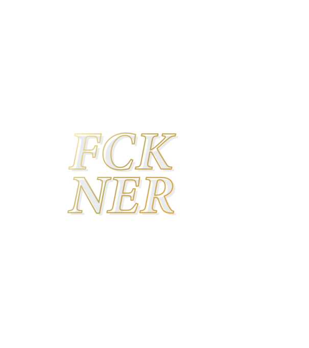 FCK NER - arany és szürke minta fekete pólón