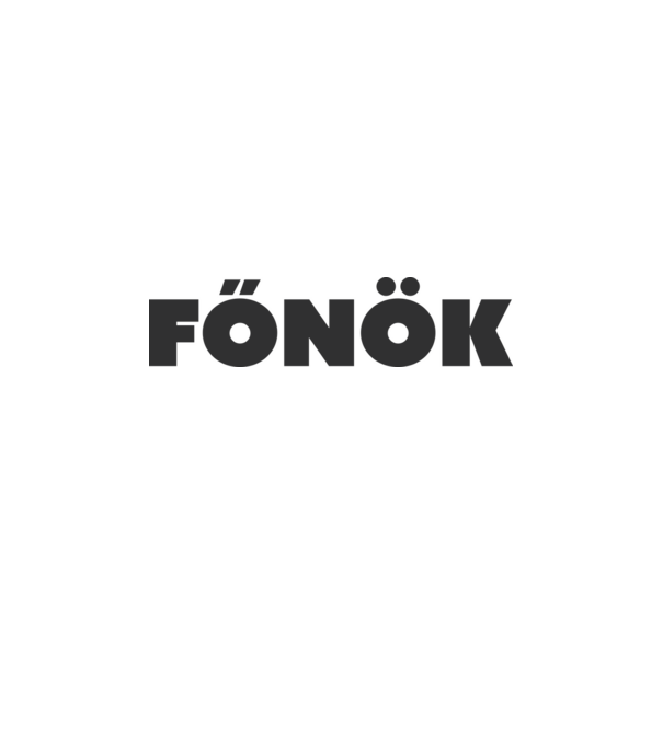 Főnök - fekete minta fehér/piros pólón