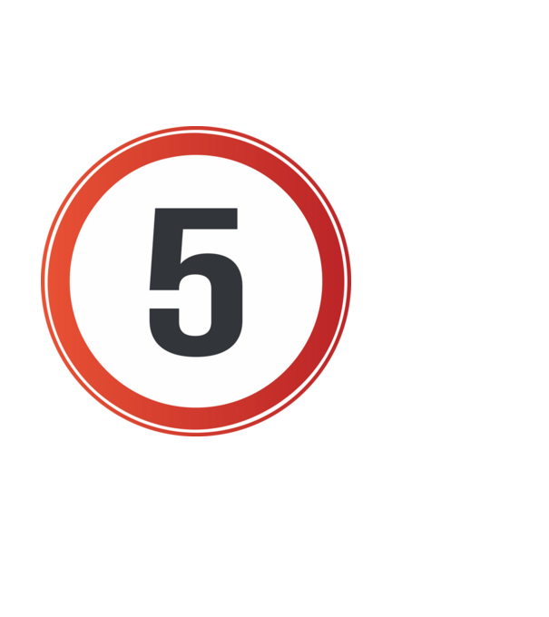 5-ös tábla minta fehér pólón