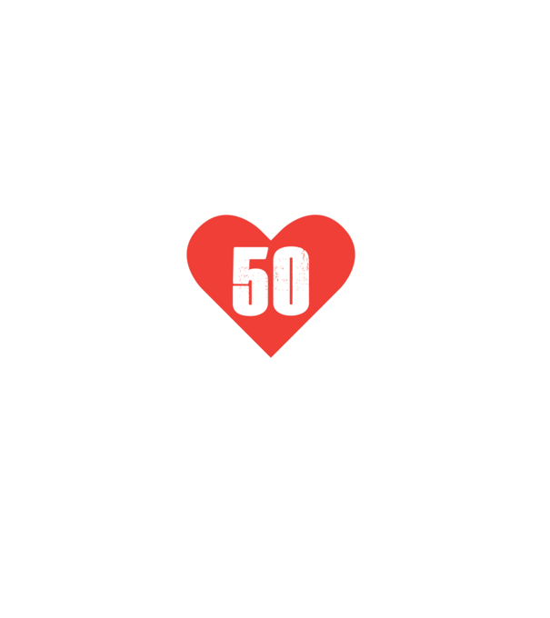50 szív - fehér minta farmerkék pólón