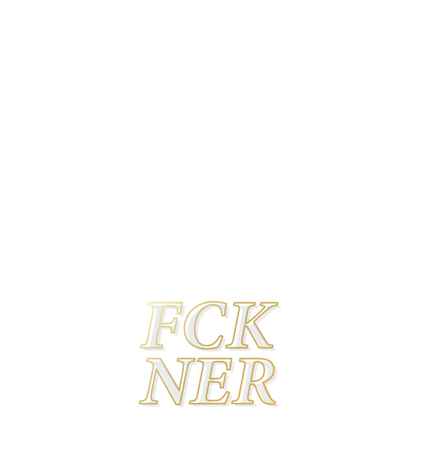 FCK NER - arany és szürke minta sötétkék pólón