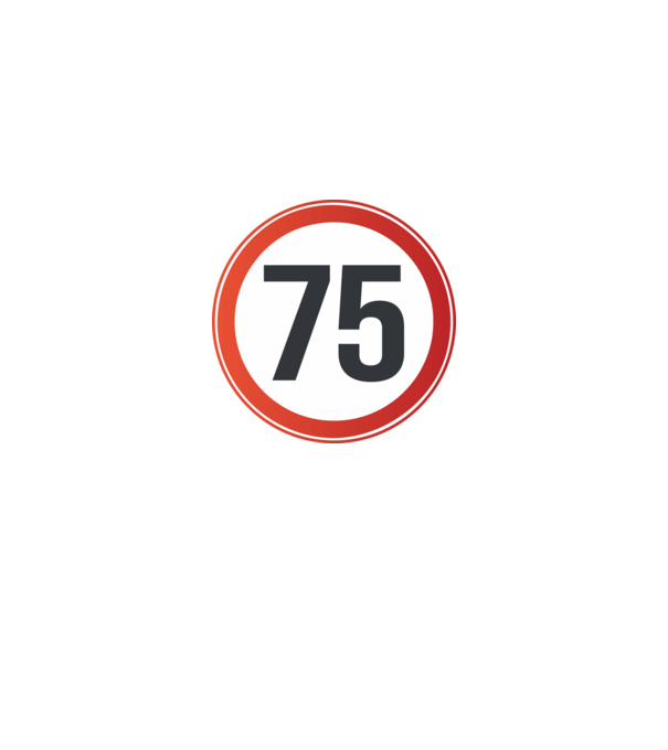 75-ös tábla minta fekete pólón