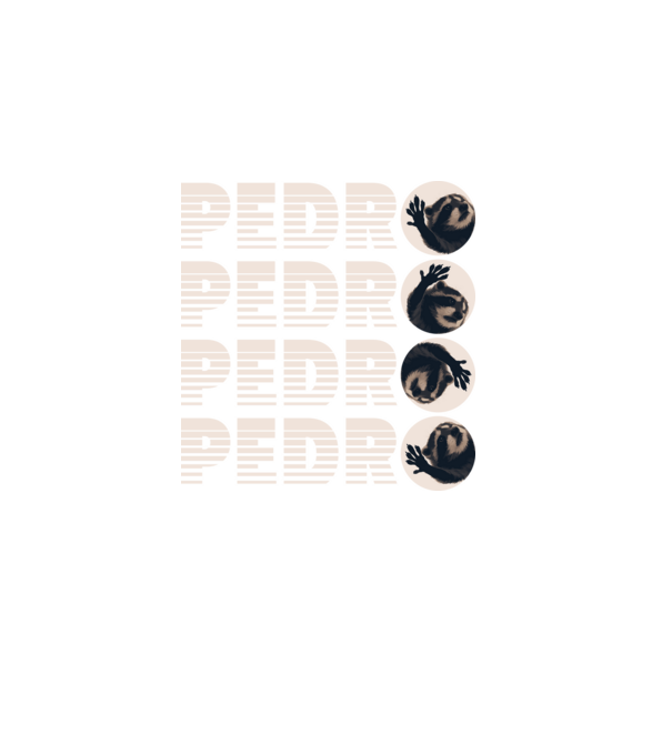 Pedro - Retro 3 minta sötétkék pólón