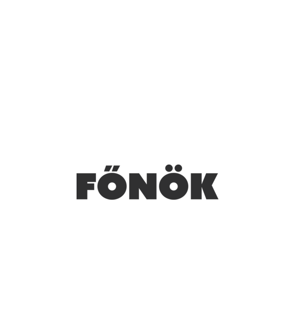 Főnök - fekete minta fehér pólón