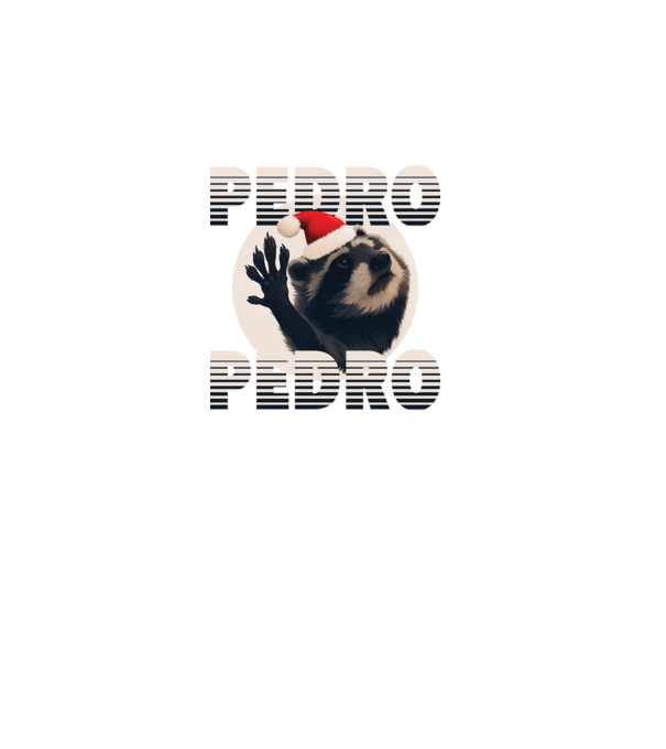 Pedro Karácsony minta fekete pólón