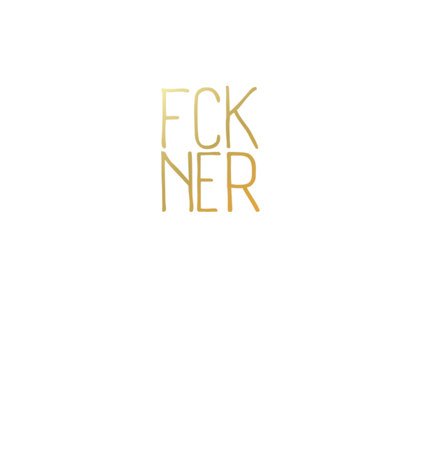 FCK NER - arany minta királykék pólón