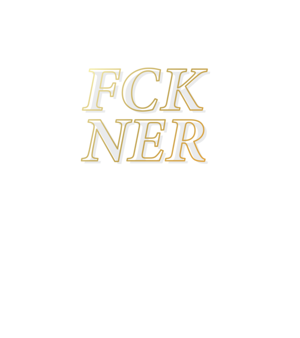 FCK NER - arany és szürke minta fekete pólón