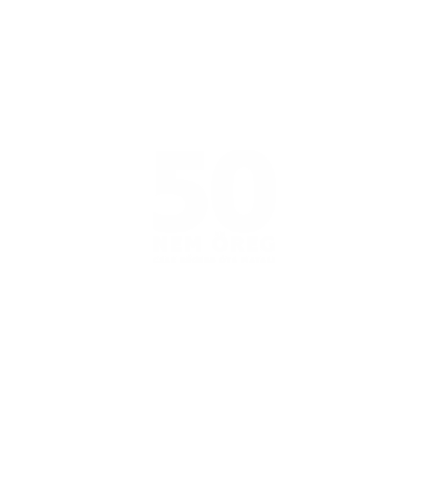 50. születésnap - 50, nem öreg, csak régebb óta fiatal! minta fekete pólón