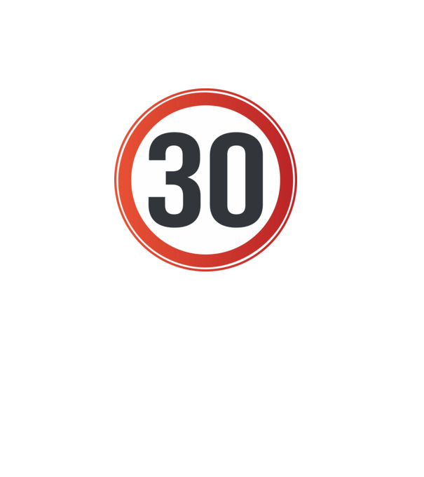30-es tábla minta fekete pólón