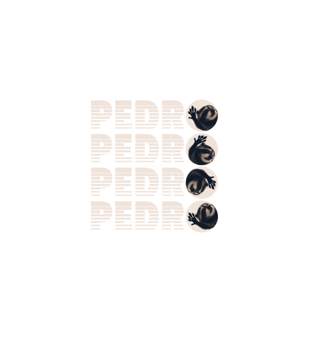 Pedro - Retro 3 minta fekete pólón