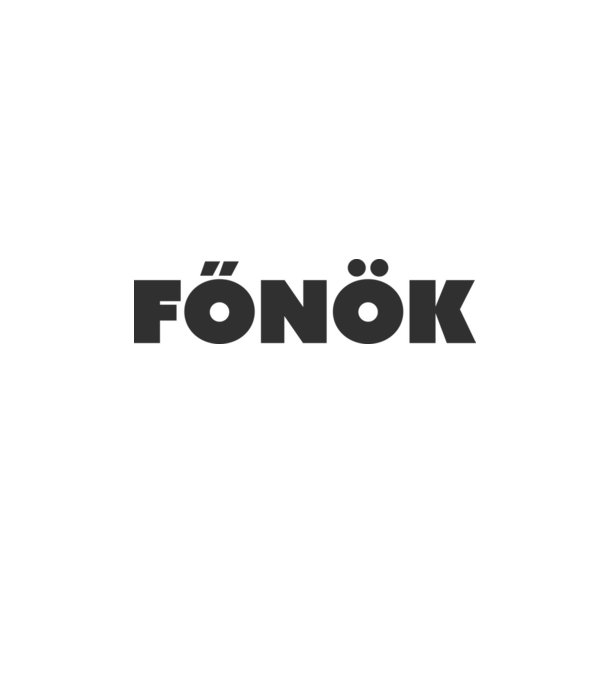 Főnök - fekete minta fehér pólón