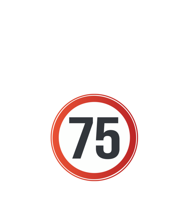 75-ös tábla minta fekete pólón