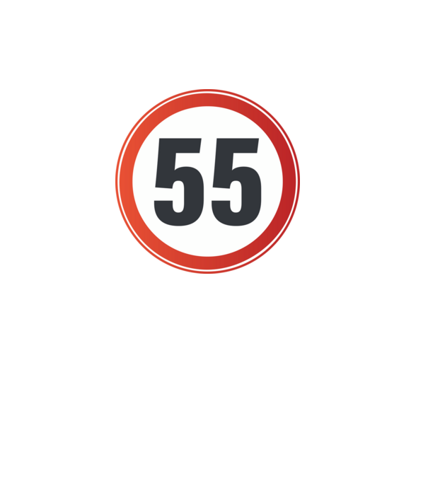 55-ös tábla minta fekete pólón