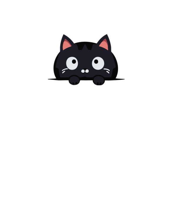 Cat - Figyelő aranyos kis macska minta szürke pólón