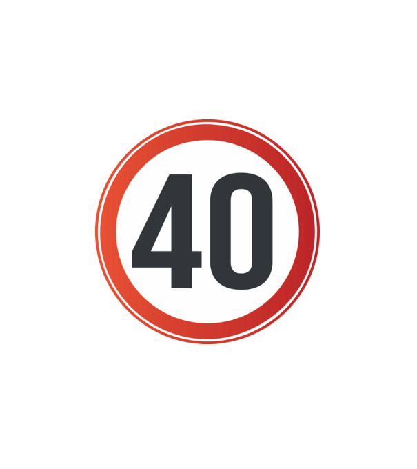 40-es tábla minta fehér pólón