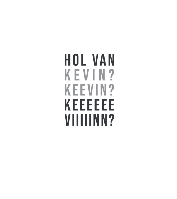Hol van Kevin? minta homokszín pólón
