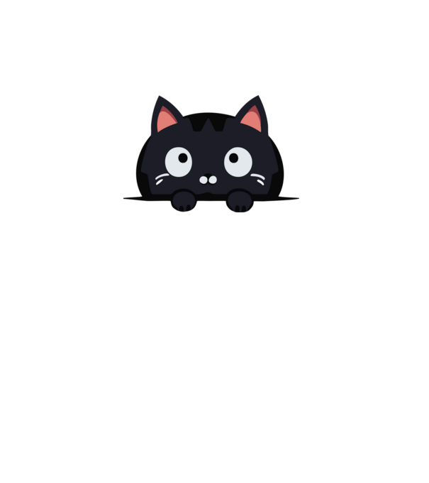 Cat - Figyelő aranyos kis macska minta szürke pólón