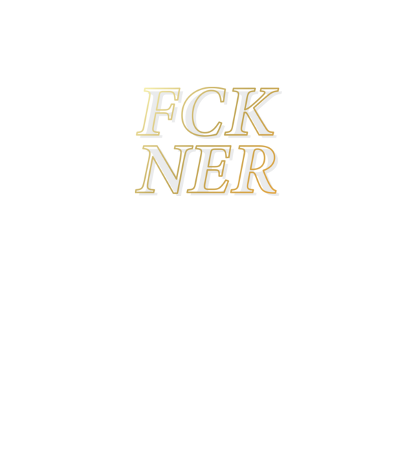 FCK NER - arany és szürke minta fekete pólón