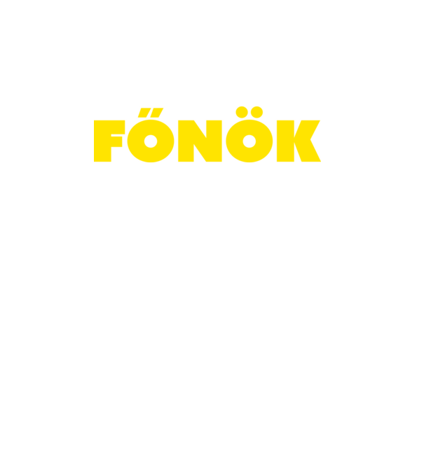 Főnök - sárga minta sötétkék pólón