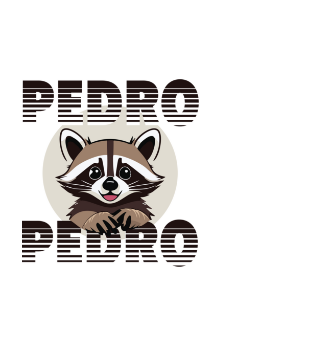 Pedro - Retro 2 - Fekete minta fekete pólón
