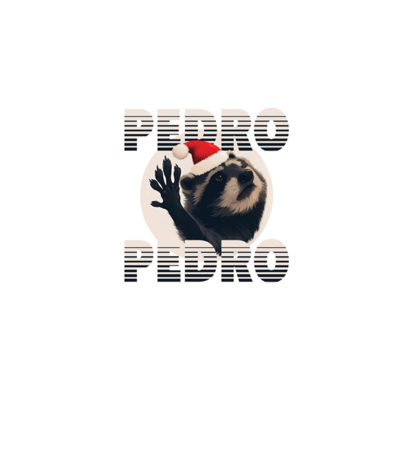 Pedro Karácsony minta fekete pólón