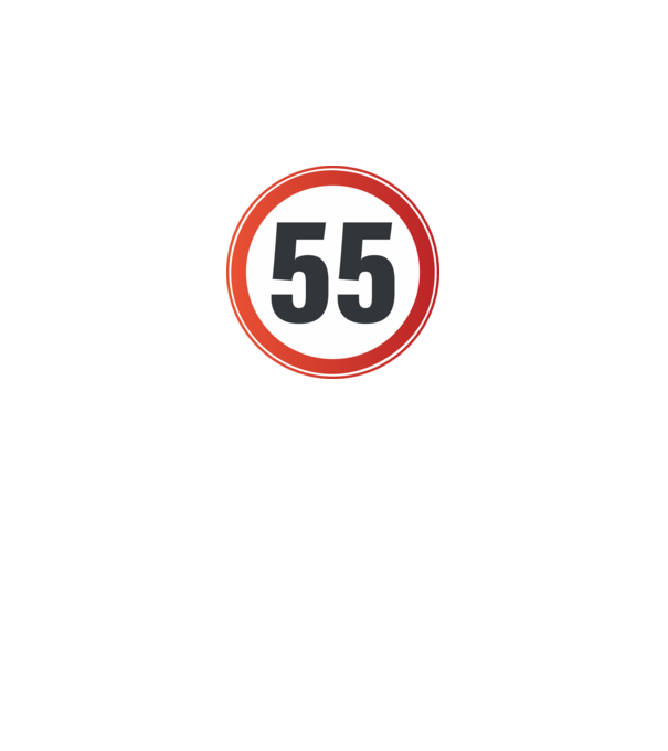 55-ös tábla minta királykék pólón
