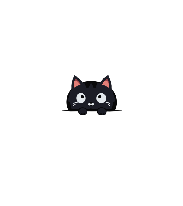 Cat - Figyelő aranyos kis macska minta fehér/piros pólón