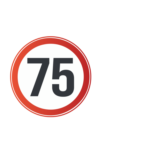 75-ös tábla minta fekete pólón