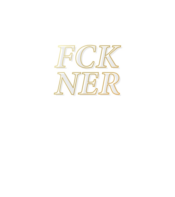 FCK NER - arany és szürke minta fekete pólón