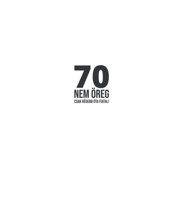 70 - nem öreg - fekete minta szürke pólón