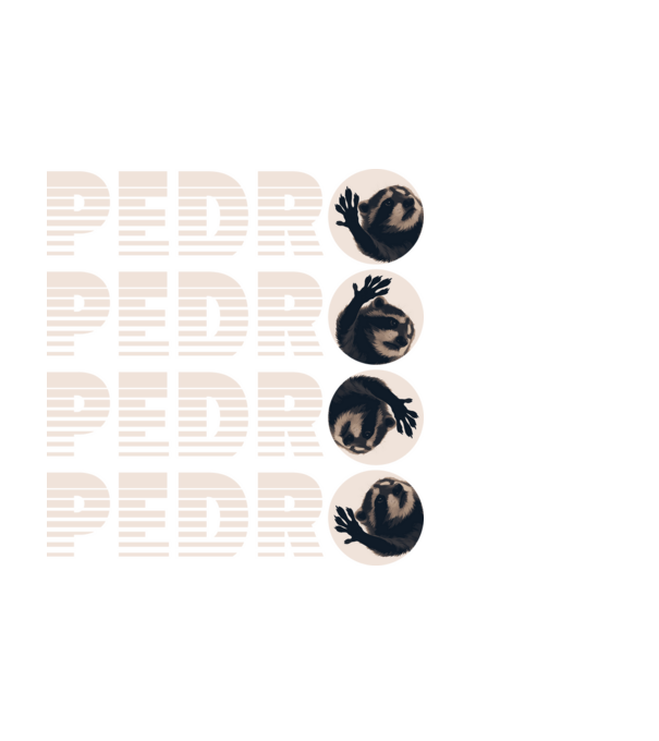 Pedro - Retro 3 minta fekete pólón