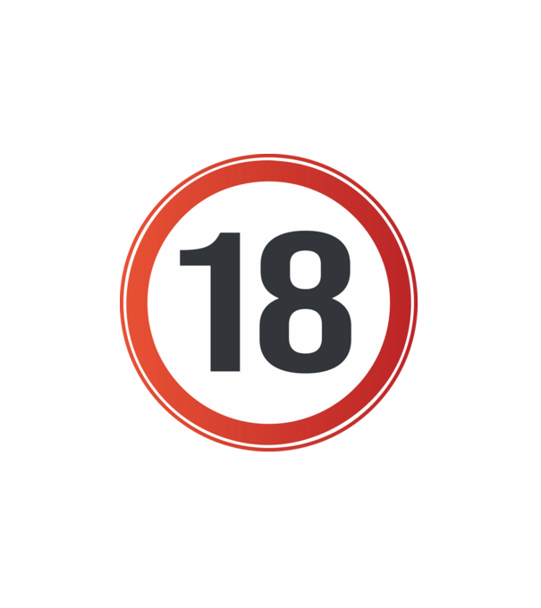 18-as tábla minta fehér pólón