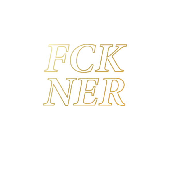 FCK NER - arany minta sötétkék pólón