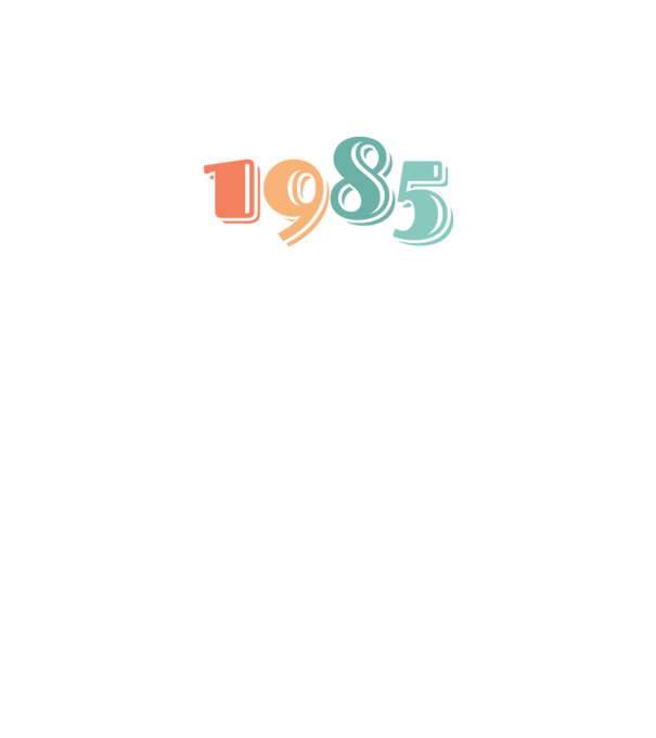 1985 - retro születésnap minta fekete pólón