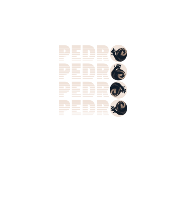 Pedro - Retro 3 minta fekete pólón