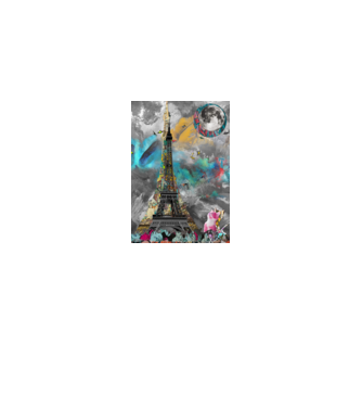 MenzArt_Paris minta fehér pólón