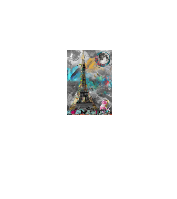 MenzArt_Paris minta szürke pólón