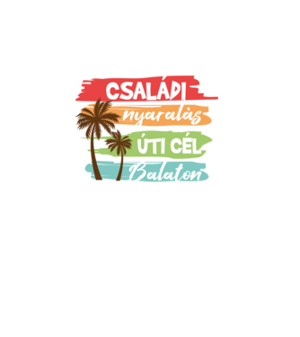 Családi nyaralás - Balaton minta fehér pólón