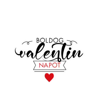 Boldog valentin napot! minta fehér pólón