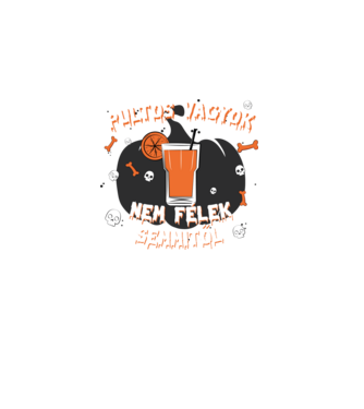 Pultos vagyok, nem félek semmitől! minta fekete pólón