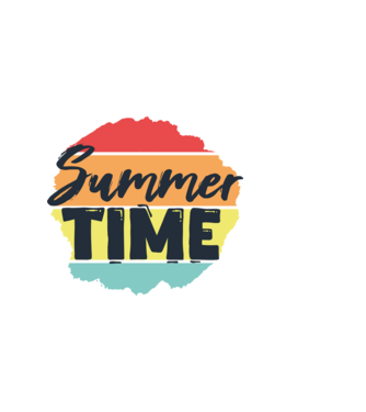 Summer Time minta világos rózsaszín pólón