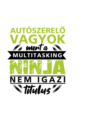 Autószerelő vagyok.. minta fekete pólón