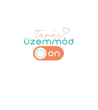 Tanár üzemmód ON minta fehér pólón