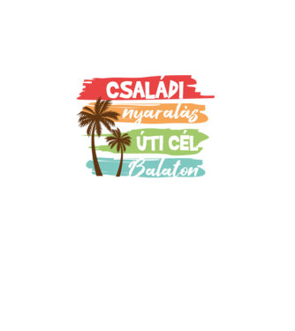 Családi nyaralás - Balaton minta fehér pólón
