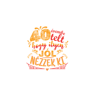 Szülinap - 40 év minta fekete pólón