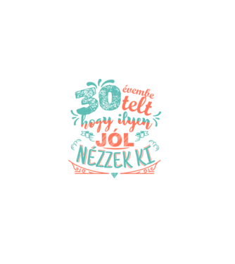 Születésnap - 30. év minta fekete pólón