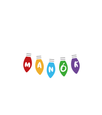 Karácsonyi manók - Anyamanó minta fehér pólón
