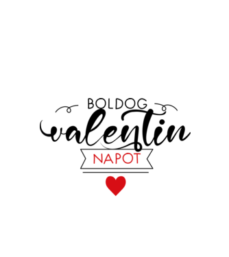 Boldog valentin napot! minta fehér pólón