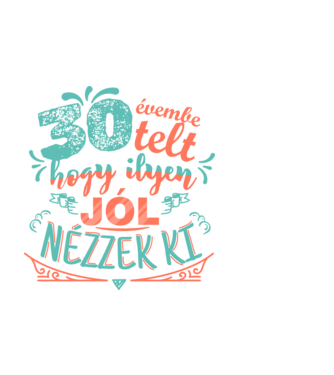 Születésnap - 30. év minta fekete pólón