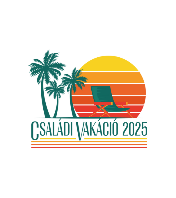 Családi vakáció 2025 minta fehér pólón